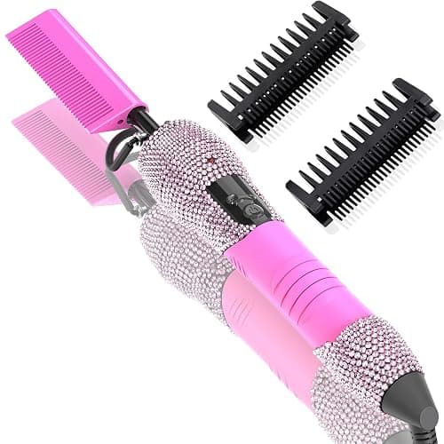 Dan Technology 500℉ Hot Comb for Wigs, Diamond Hair Straightener, 7 Temperature Settings, 60 Min Auto-Off, Professional Styling Tool for Natural Black Hair - Image 1