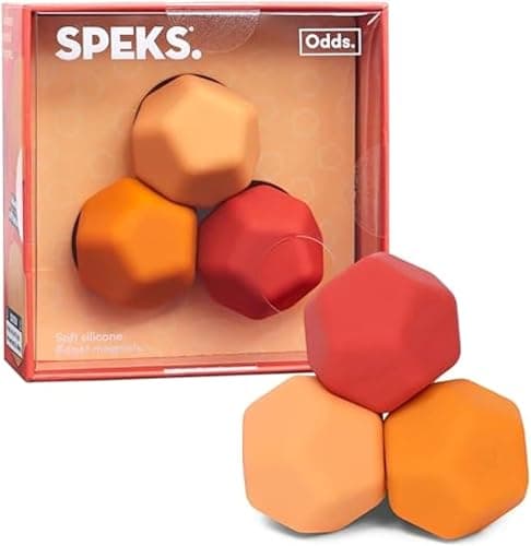 Speks Odds Soft Silicone Fidget Magnets | Silent Stress Relief Toys | Textured Magnetic Balls for Adults & Teens 14+ | Orange - Image 1