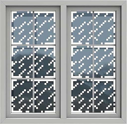 16Pcs Modern Pixel Pattern Window Privacy Film,Self-Adhesive Glass Sticker, Geometric Design,33x33cm - Image 1