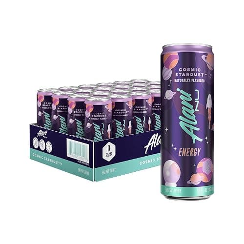 Alani Nu COSMIC STARDUST, Sugar Free, Low Calorie Energy Drinks, 200mg Caffeine, Biotin, B Vitamins, Zero Sugar, 10 Calories, 12 Fl Oz Cans, 24 Pack - Image 1