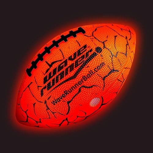 Wave Runner LED Light-Up Football - Glow in The Dark Football Games- Size 10.35 in. with Pump and Batteries Included | Perfect Football Game Gifts for Teen Boys Ages 7-15 Football Fans & Players - Image 1