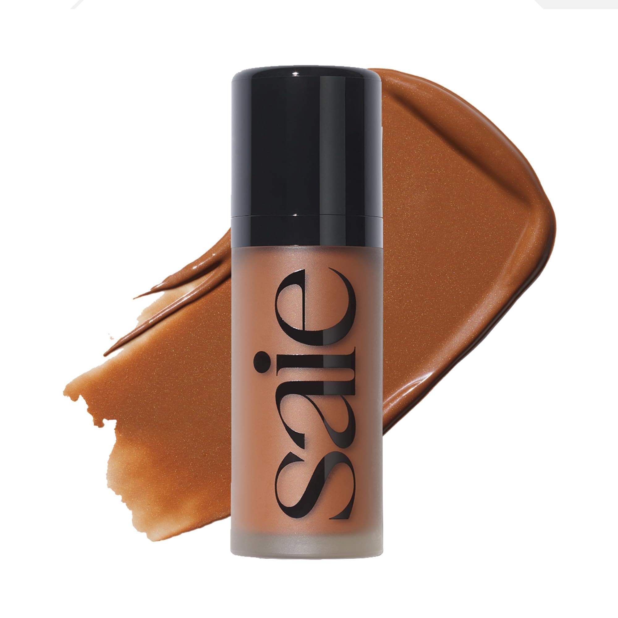 Saie Dew Bronze - Hydrating Liquid Bronzer Stick For a Sun Kissed Glow - Liquid Contour Stick Infused with Nourishing Skin Care Ingredients - Sculpted Face Makeup Essential - Swim (0.4 oz) - Image 1