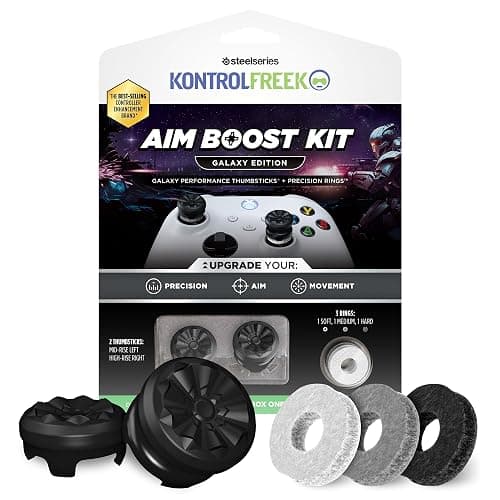 KontrolFreek Aim Boost Kit for Xbox One and Xbox Series X Controller | Includes Performance Thumbsticks and Precision Rings | Black Galaxy Edition - Image 1