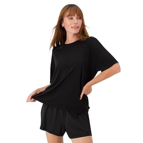 Hanes womens Originals 2 Piece Lounge Set, Comfywear Supersoft Boxy T-shirt & Sleep Shorts Loungewear Set - Image 1