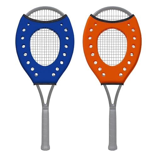 MR Sweet Spot Trainer, Tennis Racket Sweet Spot Trainer Protection Cover, Tennis Pointer Swing Training Aid Protection Cover Swing Training Aid for Starter, Set of 2 - Image 1