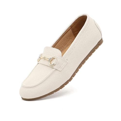 COOL COSER C Women's Wide Loafers Casual Slip on Flat Shoes Women's Comfort Penny Loafers with Arch Support Women Dressy Moccasins - Image 1