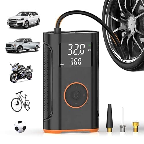 (New Upgrade) ZSX Tire Inflator Portable Air Compressor-160 PSI Air Pump with Memory Function, Electric Bike Pump with Tire Pressure Gauge, Tire Inflator for Car, Gifts for Men Husband Father - Image 1