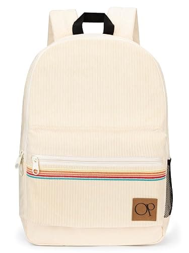 Ocean Pacific OG Corduroy Backpack for Travel, Sports, Beach, Work, Casual Daypack for Men Women Fits 15.6 Inch Laptop (Beach) - Beach - Image 1