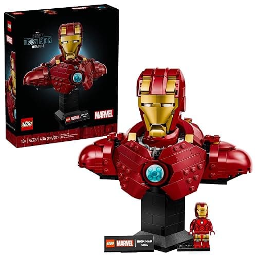 LEGO Marvel Iron Man MK4 Bust - Building Kit for Adults, Ages 18+ - Includes Iron Man Minifigure - Collectible Model for Super Hero Fans - Gift for Men and Women - 76327 - Image 1