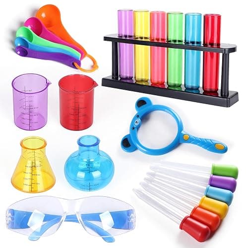 TOUHKAN Test Tubes Dropper Beaker Set, Science Kits for Kids, Droppers Chemistry Set STEM Toys for Toddlers, Preschool Science Center Materials, Science Experiments for Kids 4-6 Homeschool Supplies - Image 1