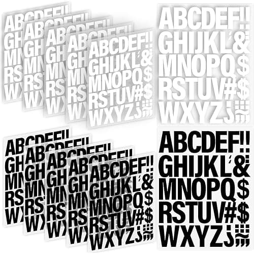 Lucomb 10 Sheets 440 Pieces Iron on Letters, 2 Inch Heat Transfer Vinyl Letters with A-Z PU Alphabets Sticker for Fabric, Clothing T-Shirt Printing DIY Craft - Image 1