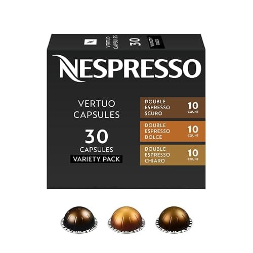 Nespresso Vertuo, Double Espresso Variety Pack, 30-Count Espresso Pods | Capsules Coffee Pack of 1 Brews 2.7oz - Image 1