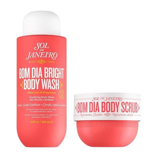 Sol de Janeiro Visibly Brightening and Smoothing Bom Dia AHA Body Scrub and Body Wash Duo, Amazon Exclusive - Image 1