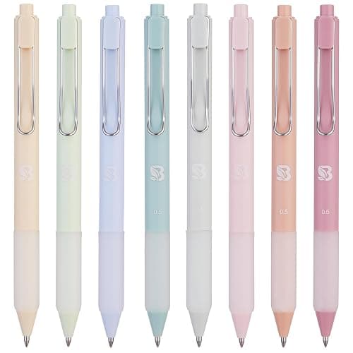 BLIEVE - Gel Pens Matte Finish, Smooth Writing, No Bleed - For Journaling, Bible Notes, Drawing - Cute School Supplies, 8 Pack (Pastel) - Image 1