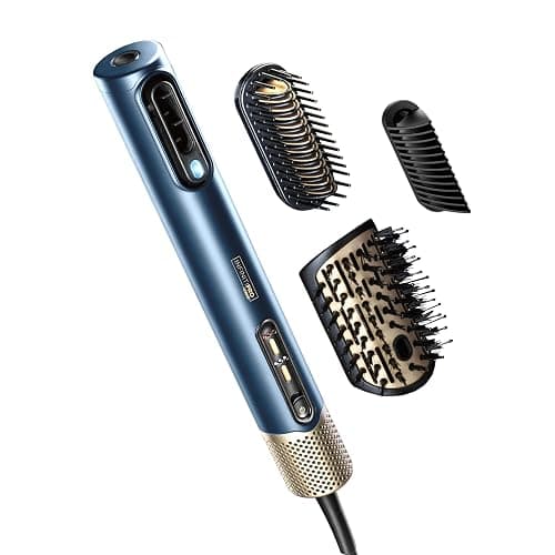 Infiniti PRO by CONAIR DigitalAIRE Hair Dryer Drying Wand, Straightener and Styler, Ionic All-in-One Digital Motor Blow Dryer, Includes 4 High-Performance Attachments, Dark Blue - Image 1