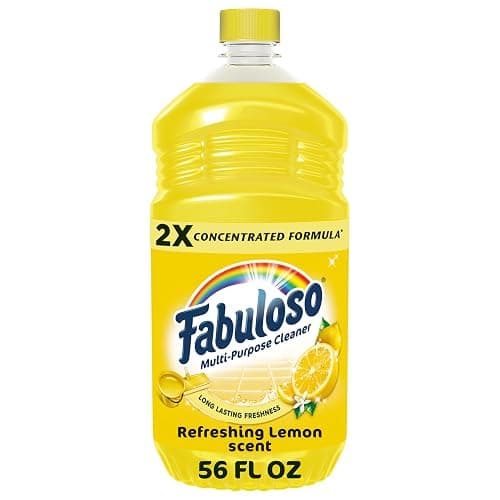 Fabuloso 2X All-Purpose Cleaner, Refreshing Lemon Scent, 56 fl oz | No Rinse Floor Cleaner, Long-Lasting Freshness, Multi-Purpose Cleaner, Concentrated Formula, Everyday Cleaning, No Residue - Image 1