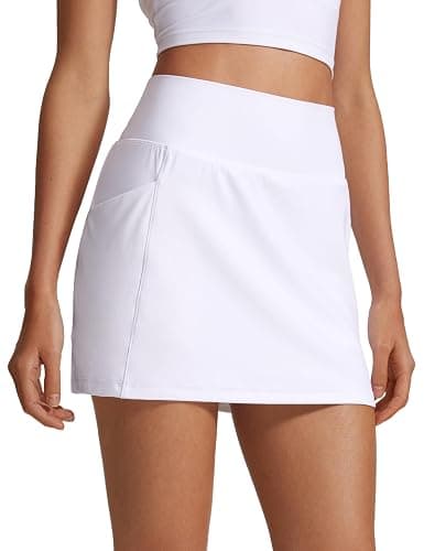 CRZ YOGA Butterlift A Line Golf Skirts for Women High Waisted Stretchy Casual Athletic Tennis Skorts with Side Pockets - Image 1