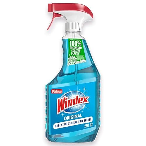 Windex Glass and Window Cleaner Spray Bottle, Packaging Designed to Prevent Leakage and Breaking, Surface Cleaning Spray, Original Blue Scent, 23 Fl Oz - Image 1
