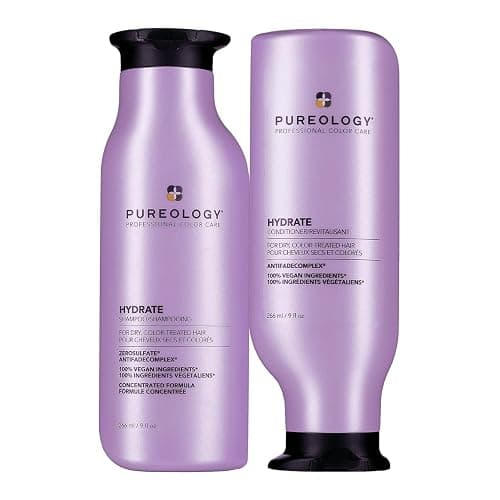 Pureology Hydrate Moisturizing Shampoo & Conditioner Set - For Medium to Thick Dry and Color Treated Hair, Softens and Deeply Hydrates, Sulfate-Free - Image 1
