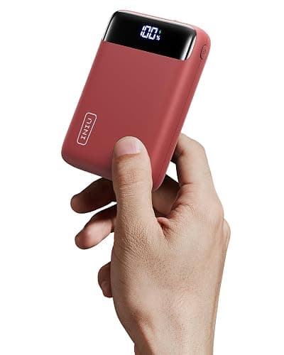 INIU Portable Charger, 22.5W 20000mAh Fast Charging Small Power Bank, Flight Cruise Ship Travel Essentials Mini Phone Charger Compatible with iPhone Samsung for College Students Teen Boys Girls, Red - Image 1