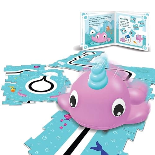 Learning Resources Coding Critters Go Pets Dipper the Narwhal - 14 Pieces, Ages 4+ Screen-Free Early Coding Toy For Kids, Interactive STEM Coding Pet, Toddler Learning Toys - Image 1
