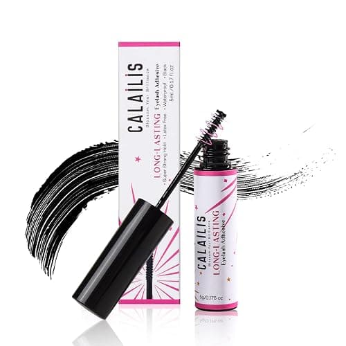 CALAILIS Lash Glue, Super Strong Hold Cluster Lash Extension Glue, Waterproof, Fast Drying - Image 1