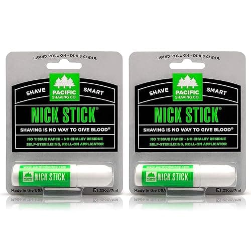 Pacific Shaving Company Nick Stick - A Shave Essential - Puts Nicks in Their Place - Liquid Roll-On Applicator, Dries Clear - With Vitamin E & Aloe Vera (0.25 Oz, 2 Pack) - Image 1