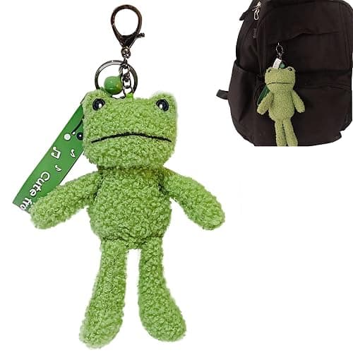 BCIULASL Cute Keychain Frog Plush Keychain Accessories Kawaii Keychains for Backpacks, Bags, Purse, Phone, Car Key Ring, Birthday Christmas Valentines Day New Year Gifts for Men Women - Image 1