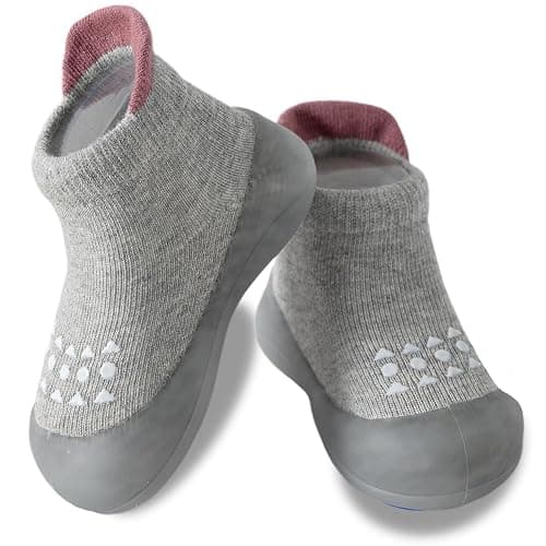 Hstyle Baby Sock Shoes Toddler Walking Shoes Infant Non-Slip Slippers Soft Rubber Sole Sneakers for Baby Boys Girls - Image 1