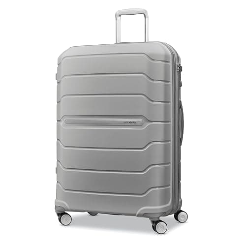 Samsonite Freeform Large Checked Luggage with Dual 360Β° Spinner Wheels - TSA Lock, Airline-Approved - Lightweight Durable Polypropylene Expandable Hardshell - Light Grey - Image 1