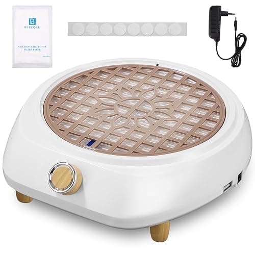 Yulado 100W Staubabsaugung Für Nägel, 5000RPM Nagelstaubsauger Weiß, Professionelle Haushalt und Staubabsaugung Nagelstudio Mit Filter, Werkzeuge und Zubehör - Image 1