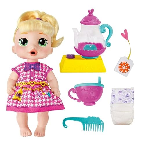 Baby Alive Bubbly Tea Party LaLa GooGoo Doll with Teapot Accessories, Blonde Hair, 28-cm, Toys for 3-year-old Girls and Boys & Up - Image 1
