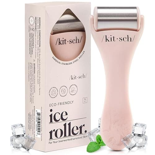 Kitsch Ice Roller for Face – Stainless Steel Face Ice Roller to Reduce Puffiness, Redness & Headaches – Cooling Facial Roller for Skin Care, Irritation Relief & Spa-Like Experience at Home - Pink - Image 1