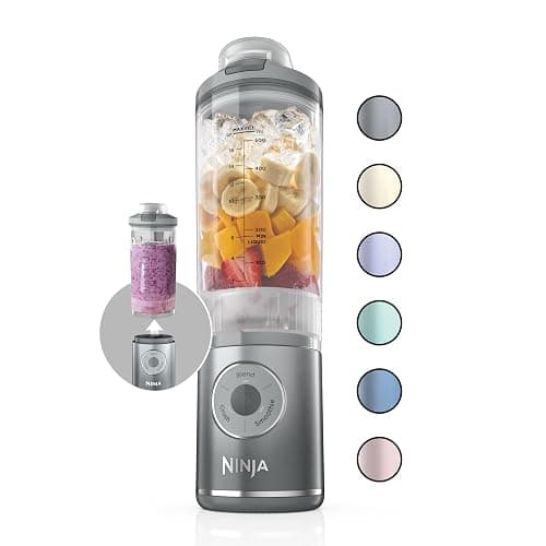 Ninja Blast Max, Portable Blender + Twist & Go, Personal Blender, Ninja Blender, Smoothie, Blend, Ice Crush, 3 Programs, Cordless, 22 oz removable Vessel, Dishwasher Safe, Leakproof, Silver, BC251SL - Silver - Image 1