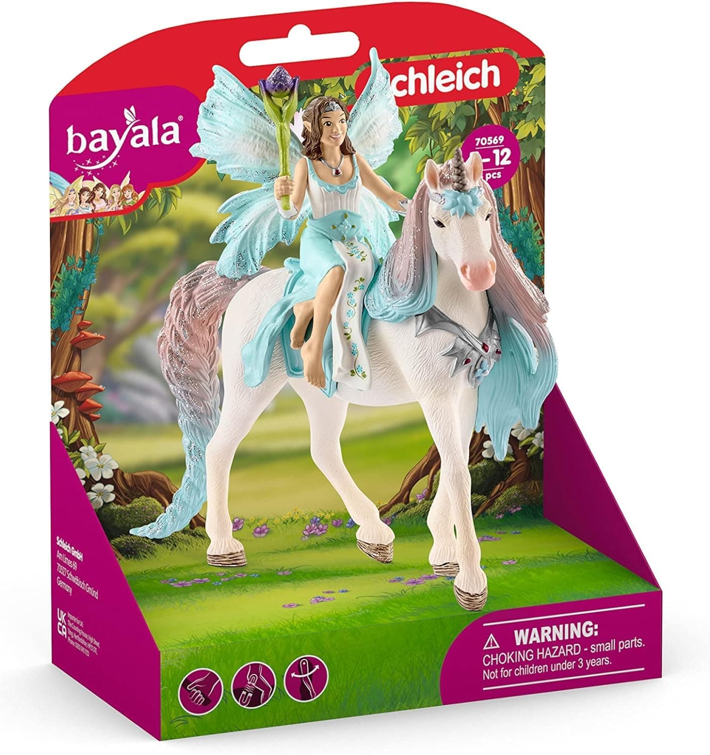 schleich Bayala 70569 Elf Eyela with Princess Unicorn - Play Set - Sparkling Flying Princess and Magic Wand - Figures Toy from 5-12 Years - Image 1