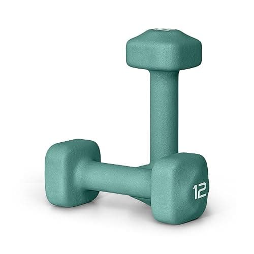 Tone Fitness Neoprene Dumbbell Weight Pairs with Anti-Roll Square Head | Multiple Options - Image 1