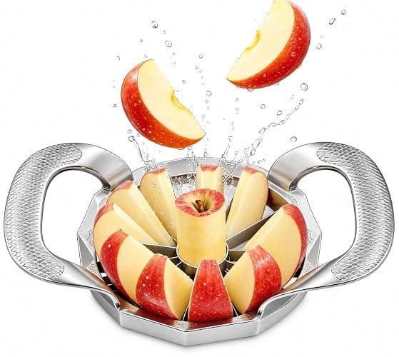 LIIGEMI Apple Slicer,12-Slices Stainless Steel Cutter,Heavy Duty Stainless Steel Apple Cutter and Divider, Anti-slip Handle,Gifts for Mom, Easy to Use. - Image 1
