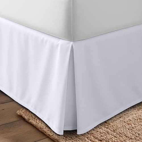 Utopia Bedding Queen Bed Skirt - Soft Quadruple Pleated Ruffle - Easy Fit with 16 Inch Tailored Drop - Hotel Quality, Shrinkage and Fade Resistant (Queen, White) - Image 1