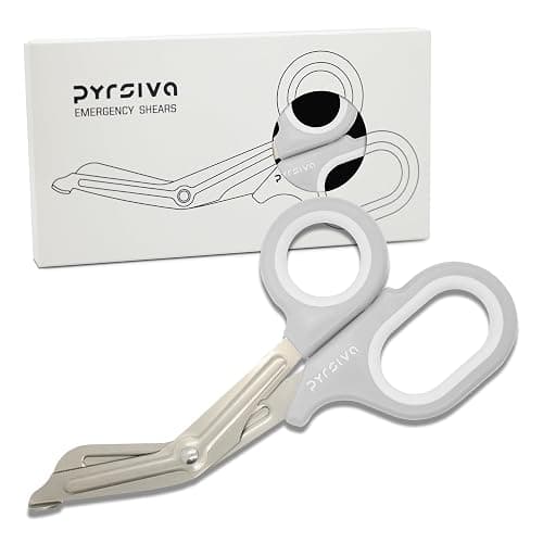 PYRSIVA Trauma Shears โ 7.5" Titanium-Coated Stainless Steel Bandage Scissors for Nurses, EMTs & Doctors | Professional Medical Shears for First Responders & Wound Care - Image 1