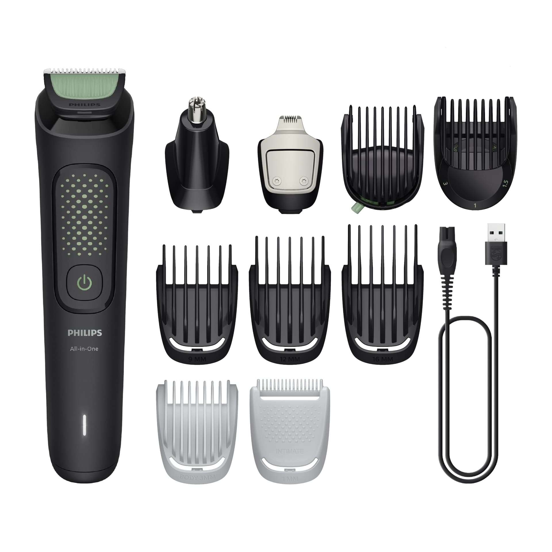 Philips Multigroom Aparador de Pelos 13 em 1 - Barbeador elétrico e Aparador para Rosto, Cabeça e Corpo, Lâminas Autoafiáveis e Amigáveis à Pele, 13 Configurações de Comprimento, Modelo MG3941/15 - Image 1