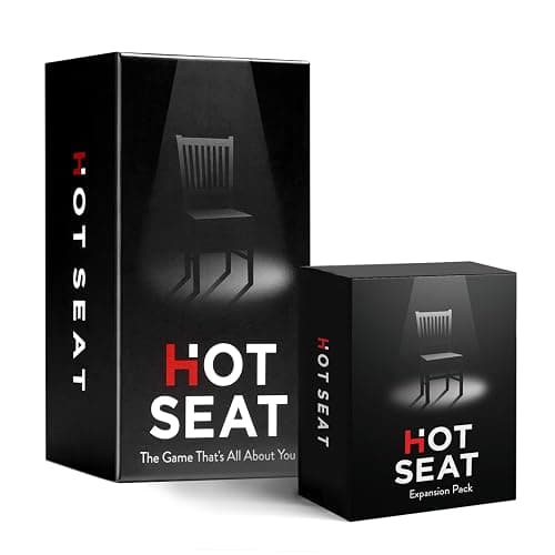 HOT SEAT Party Game + Expansion Set - The Family Card Game That's All About You - for Kids, Teens, Adults - Perfect Christmas White Elephant Gifts, Stocking Stuffers + Board Games Night - Image 1