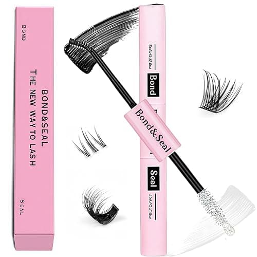2-in-1 Lash Bond & Seal - Strong Hold Cluster Lash Glue for DIY Extensions, Cluster Lashes Glue Bond and Seal - Mascara Wand Individual-Lashes Adhesive for Sensitive Eyes - Waterproof & Long-Lasting - Image 1