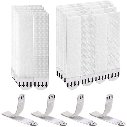 Sinnsally Large Picture Hanging Strips Heavy Duty,20-Pairs(40 Strips) Sticky Picture Hangers for Walls Hanging Without Nail,Damage Free No Nails Refill Adhesive Poster Frame Mounting,White - Image 1