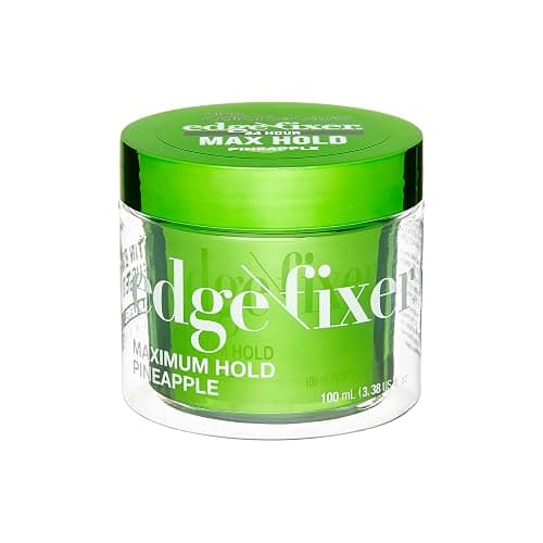 KISS COLORS & CARE Maximum Hold Edge Fixer, Non-Greasy Gel Formula Infused With Biotin B7, 24 Hour Hold, ‘Pineapple’ Scented, 3.38 Fl. Oz. (100 ml) - Image 1