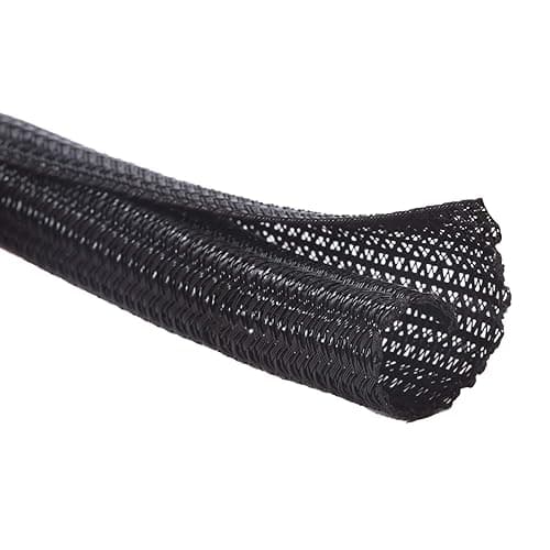Alex Tech 10ft - 1/2 inch Cord Protector Wire Loom Tubing Cable Sleeve Split Sleeving For USB Cable Power Cord Audio Video Cable – Protect Cat From Chewing - Black - Image 1