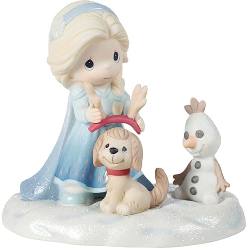 Precious Moments Elsa Figurine | Disney Frozen Elsa Make Your Own Magic Bisque Porcelain Figurine | Frozen Décor | Disney Décor & Gifts - Image 1