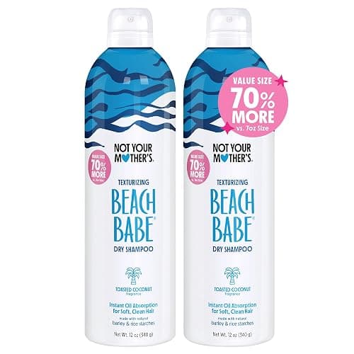 Not Your Mother's Beach Babe Jumbo Dry Shampoo (2-Pack) - 12 oz Dry Shampoo - Instantly Absorbs Oil While Creating Effortless Sea-Tossed Texture - Image 1