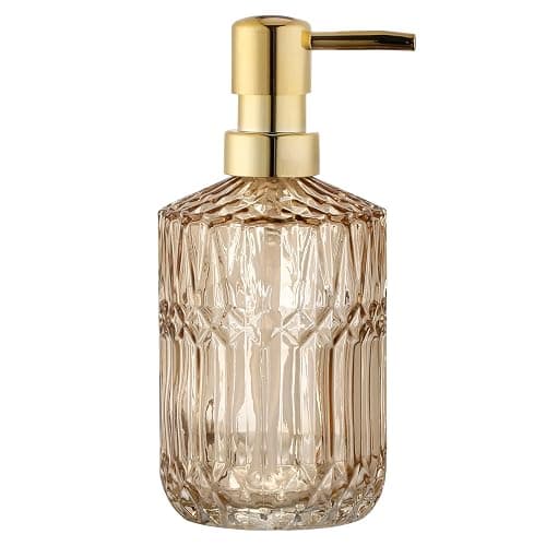 YunNasi Soap Dispenser with Pump, Refillable Liquid Hand Soap Dish Soap Dispensers for Bathroom Counter, Kitchen Sink (Amber) - Image 1