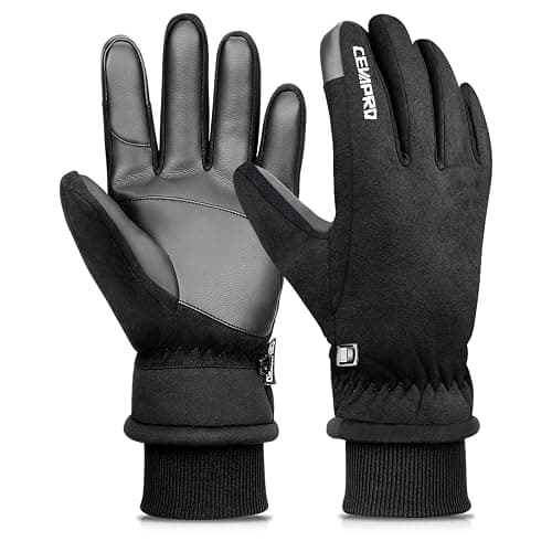 Cevapro Thermal Winter Gloves, Anti-slip Touch Screen Gloves Warm Glove for Running Cycling Driving Skiing - Image 1