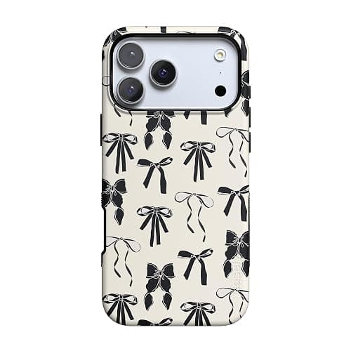 Casely iPhone 17 Pro Max Case | Goth Girlie | Black Bows | Compatible with MagSafe | Bold Protective Design - Image 1